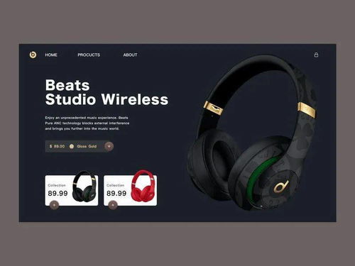 设计灵感 12款耳机产品网页设计